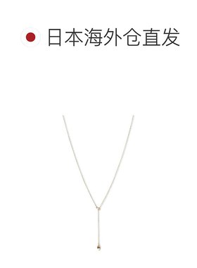 1h可退 日本直邮NOJESS 女士K10金叶子吊坠Y字形项链 可调节长度