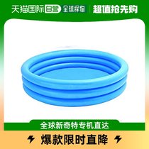 (Japan Direct Mail) INTEX Three-ring Children Inflatable Swimming Pool Crystal Blue 147x33cm