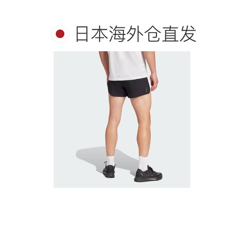 日本直邮adidas 阿迪零跑步凝胶口袋短裤 男士运动短裤 [JM] 黑色 - 图1