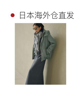 日本直邮23区 纯羊绒流苏围巾 橙色系