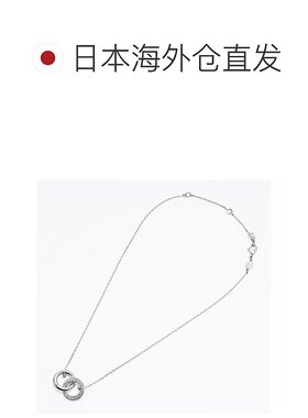 日本直邮Swarovski 施华洛世奇项链 Dextera 联锁环 吊坠 透明 银