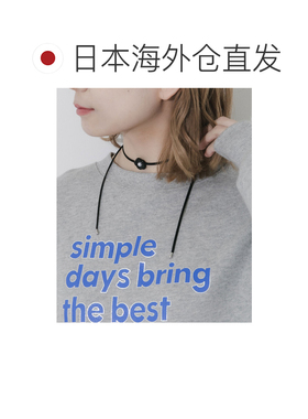 1h可退 日本直邮SMELLY 女装 复古黑色花朵 项链 金属质感短款颈