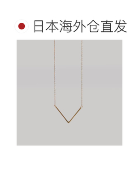 1h可退 日本直邮cui-cui 女装 K10YG黄金V形吊坠项链 精致锁骨链