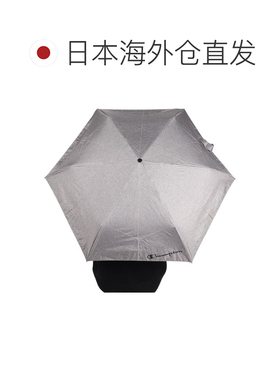 日本直邮Champion 晴雨两用 棉质布纹 58cm 折叠迷你伞 灰色