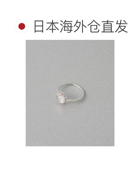 日本直邮ete 女士 K10白金 雷劈石水晶 天然褐钻 戒指 721240
