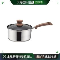 (Japan Direct mail) WoodyPal monohandle pan attached glass cover silver color 16cm Nfluororesin Processing IH applicable
