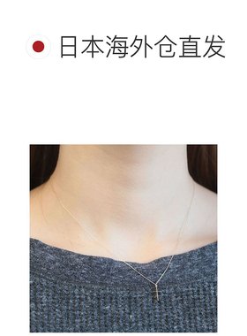 1h可退 日本直邮cui-cui K10YG 黄金 十字架项链 可调节长度 7816