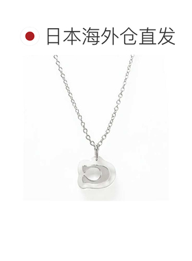日本直邮Coach 经典 C 字 Logo 项链亚克力材质银色女士款541351R