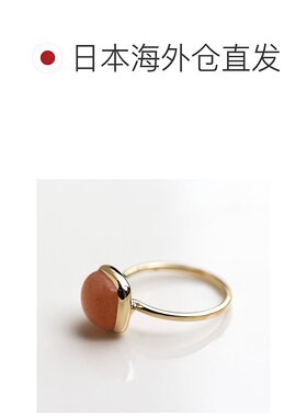 1h可退 日本直邮cui-cui 橙色月光石 凸面戒指 K10YG 755870
