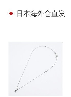 日本直邮施华洛世奇项链 2024AW 双曲线吊坠扭曲透明银色女士 568