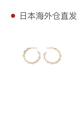 Ray BEAMS 女士 链条圆环耳环 真铜材质 轻盈日常【付后1h可退】