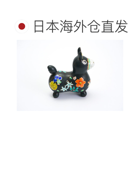 日本直邮九谷烧礼品包装罗迪黑色花朵图案正田晴美装饰品幸运符罗