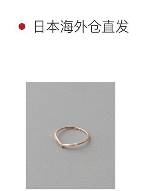 1h可退 日本直邮ete 女士K10黄金层叠钻石戒指 721173