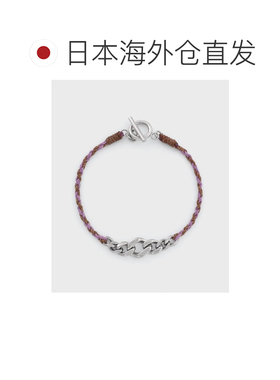 日本直邮Paul Smith 男士 双色编织绳+银链混搭手链 160930 240