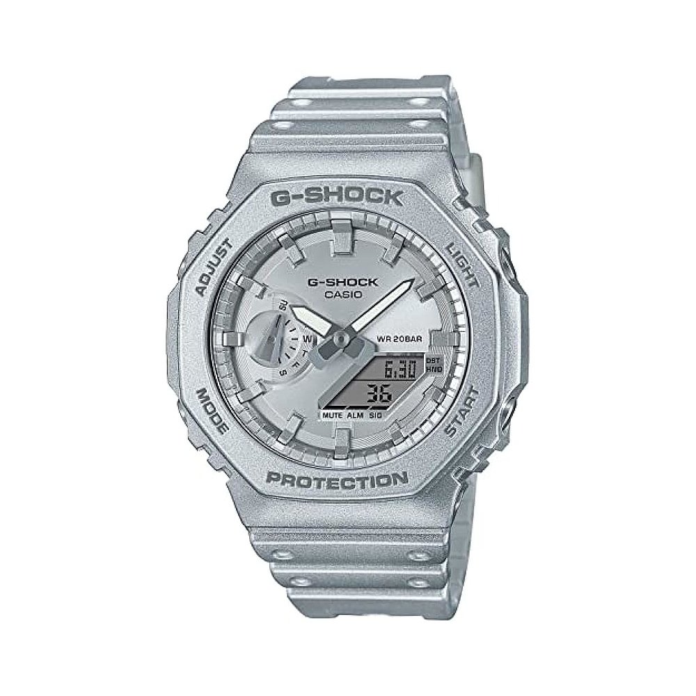 【日本直邮】G Shock卡西欧手表男款抗震运动表银色GA-2100FF--图0