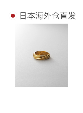 日本直邮COCOSHNIK 女士 5层叠搭设计 粉红金镀层 宽松戒指 76761