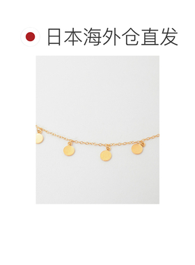 日本直邮MOUNIR 女士 18K金镀层纯银圆盘项链 A0364PAC102