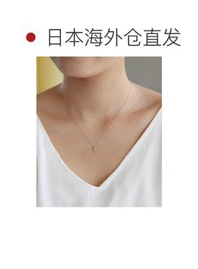 1h可退 日本直邮Canal 4℃ 女士 K10粉金项链 8月生日石饰品 1509