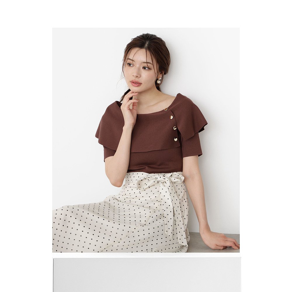 1h可退 日本直邮PROPORTION BODY DRESSING 披肩风针织拼接连衣裙 - 图3