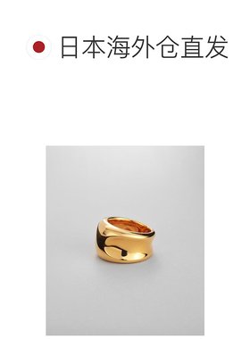 1h可退 日本直邮COCOSHNIK 女士 镶金凹面设计银戒 GP 7676128599