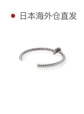 日本直邮Celine 男士银手镯 461oq 6bra 36si 绳结图案手镯