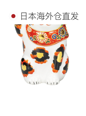 日本直邮九谷烧礼品包装7号 招财猫 金花布摆件 吉祥符