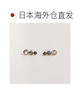 日本直邮cui-cui 女士 多色天然石耳钉（K10黄金【付后1h可退】
