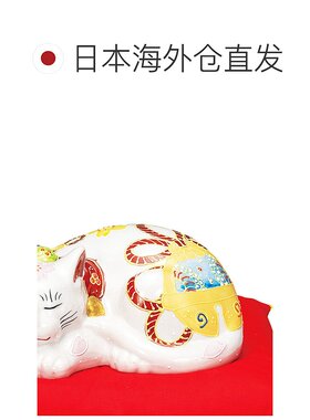 日本直邮九谷烧礼品包装第6号 睡猫福铃（附被褥） 小雕像吉祥物