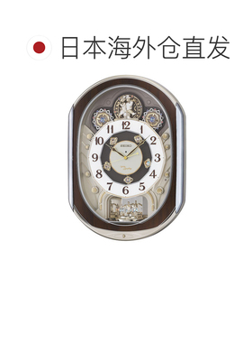日本直邮seiko精工电波音乐挂钟RE578B夜光音乐报时客厅精致装饰