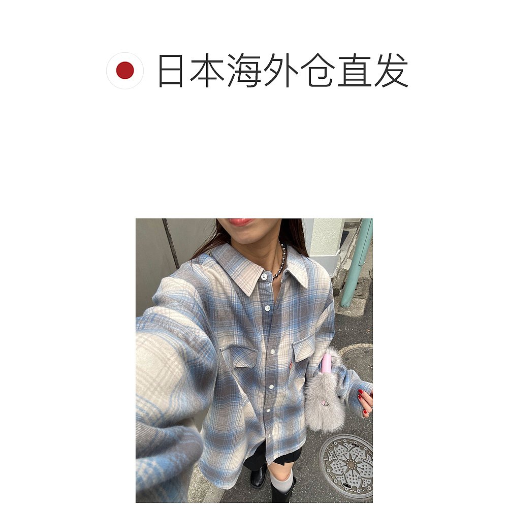 1h可退 日本直邮CIAOPANIC 男女同款 多色格纹衬衫外套 裏起绒保 - 图1