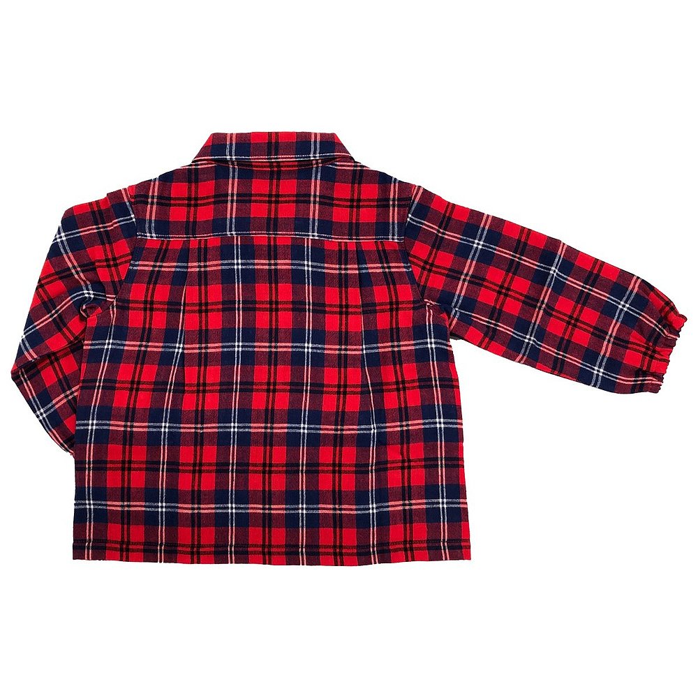 日潮跑腿mikihouse 儿童格纹长袖衬衫 (02) Red 80cm 13-5302-572 - 图2