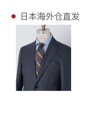 日本直邮SHIPS Stefanobigi 丝羊毛反面军团条纹领带 深绿色
