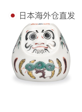 日本直邮九谷烧礼品包装三浦昭吉设计的九谷烧三友达摩人偶吉祥摆
