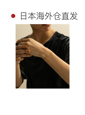日本直邮SMELLY so' 女士窄线型黄金镀层银质手镯 SM232NF008