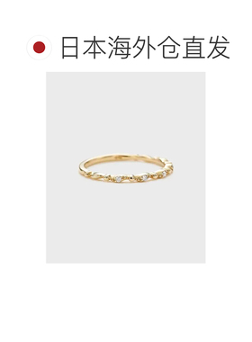 日本直邮NOJESK10钻石小指戒指 优雅白鹅湖波纹设计 精致五颗钻石