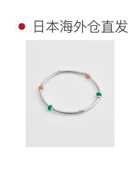 日本直邮agete 阿卡朵 女士 多色天然石弹力手链 10262114118水晶