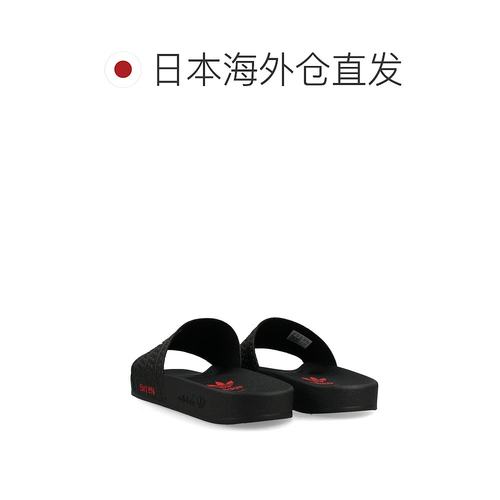 日本直邮adidas ADILETTE x KORN 男女士低帮运动鞋 CORE BLACK/F - 图1