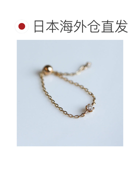 1h可退 日本直邮cui-cui 钻石0.04ct 链条戒指 K10YG 755640配饰