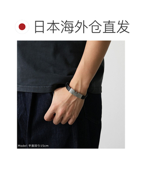 日本直邮阿玛尼男士 ID 手链 EGS3075040不锈钢和皮革材质饰有鹰