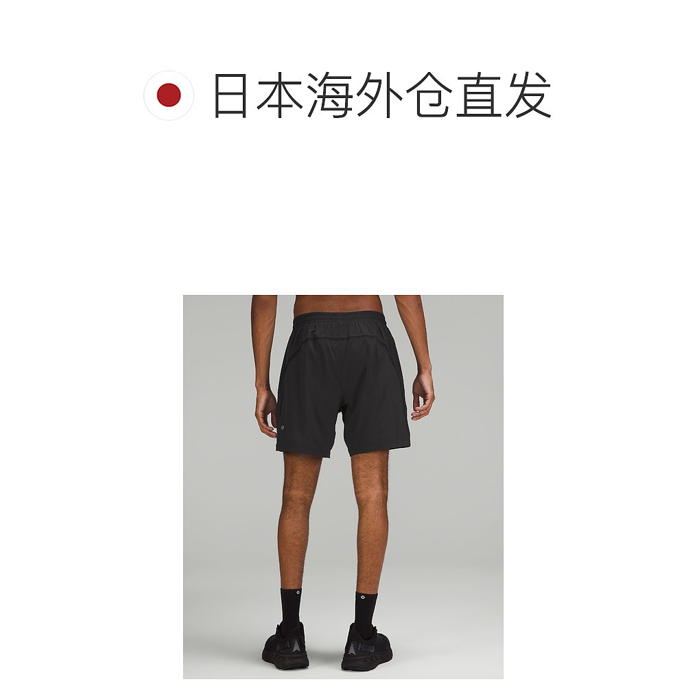 日潮跑腿Lululemon Pace Breaker短裤带内里 7英寸 Black XSpr-图1