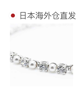 日本直邮Swarovski 施华洛世奇 手链 Matrix 矩阵 水晶珍珠 透明