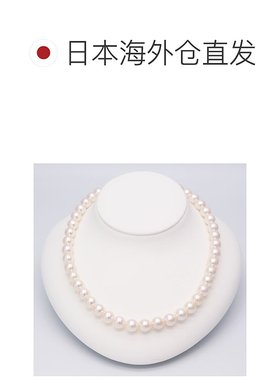 日本直邮花玉项链9.0毫米白粉色（含真品证书）宇和岛珍珠9.0-9.5