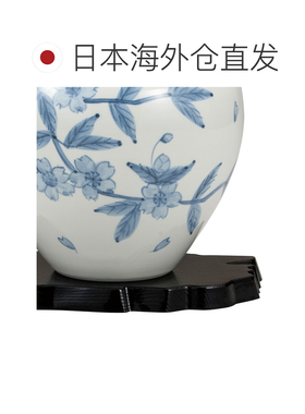 日本直邮九谷烧礼品包装 6号 樱花纹花瓶（附底座） 花瓶花器流行