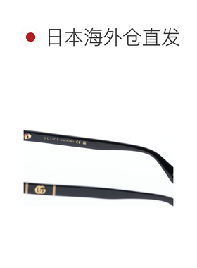 日本直邮GUCCI 太阳镜男女亚洲版型防紫外线黑色 GG0638SK-002