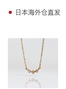 1h可退 日本直邮cui-cui K18 黄金钻石项链 三石设计 简约精致 可