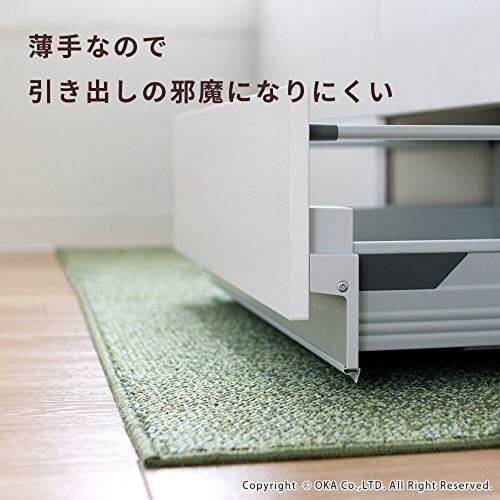 【日本直邮】Oka 厨房地垫 PLYS base 45×240cm 灰色 可洗 日本 - 图3