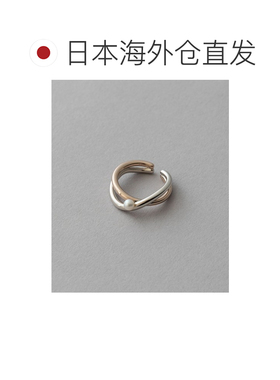 日本直邮ete 女士珍珠双色戒指耳扣 821374配饰 【付后1h可退】