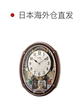 日本直邮丽声RHYTHM高品质声音整点旋律节奏时钟电波钟4MN545RH23