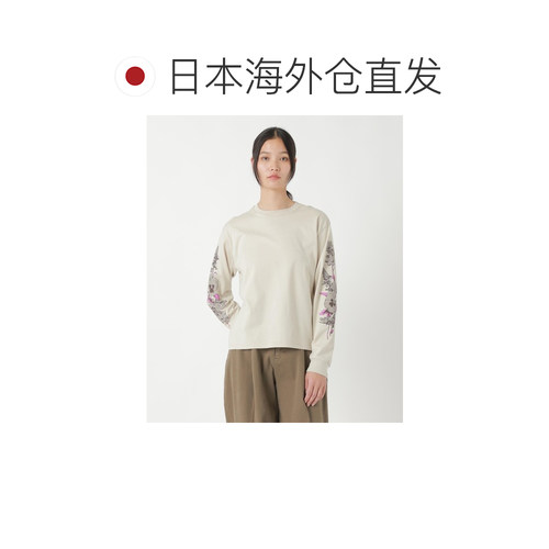 日本直邮ZUCCA 女装 长袖花朵印花T恤 ZU63JJ971 【付后1h可退】 - 图1