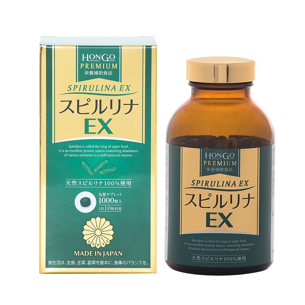 天猫国际日本直购日本直邮Hongo 螺旋藻EX1000粒 增强免疫抵抗力调节血脂抗疲劳0